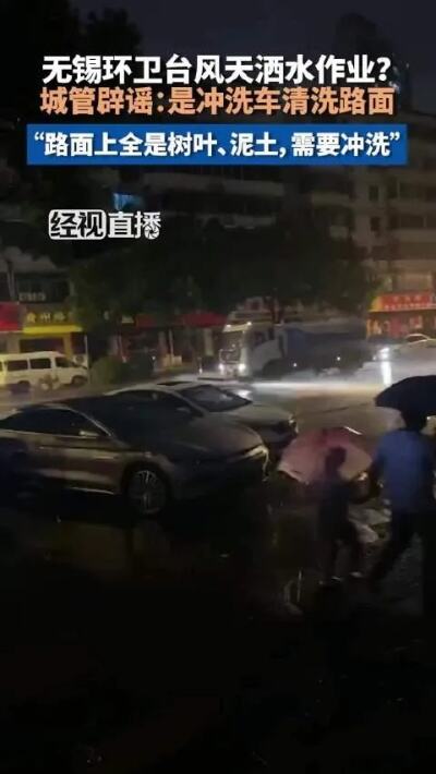 武汉网友质疑洒水车暴雨