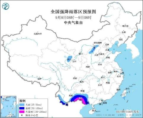 广西多地发布暴雨预警