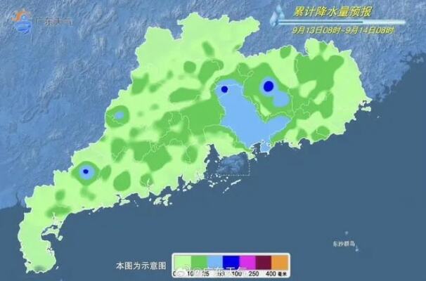 未来三天广东等地多阵雨或雷阵雨